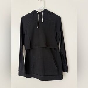 Nursing Black Hoodie with Front Pocket
